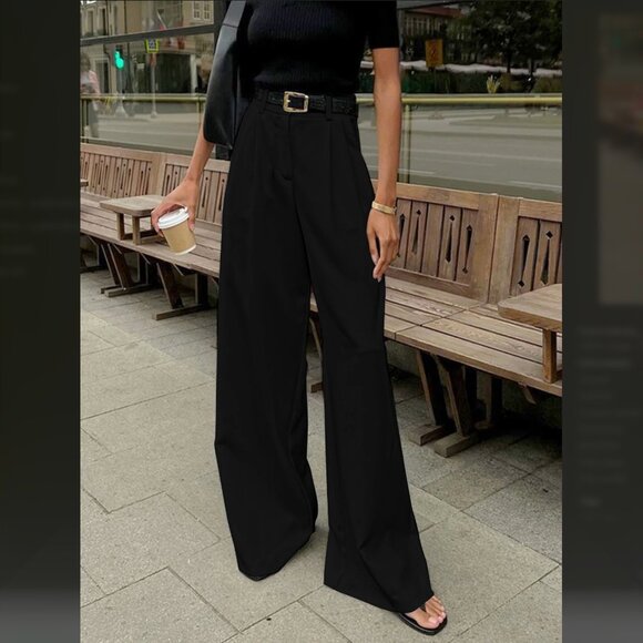 Commense Pants - NWT Commense High-Waist Wide Leg Trouser Pants